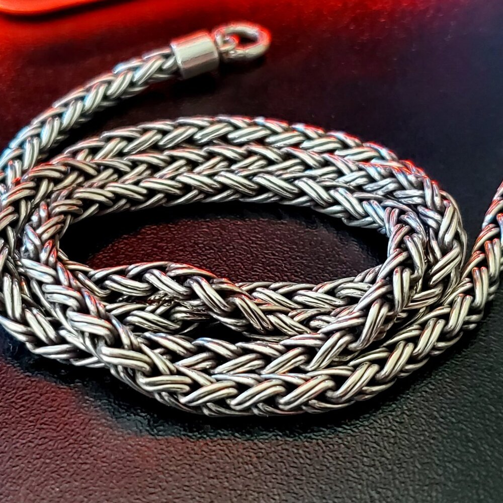 Clocks and Colours 925 silver Scorpion x Woven Chain